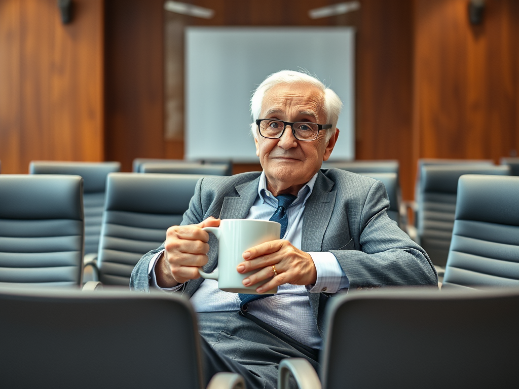 The Leadership Succession Planning Crisis, picture of old man with noone to succeed him in his role